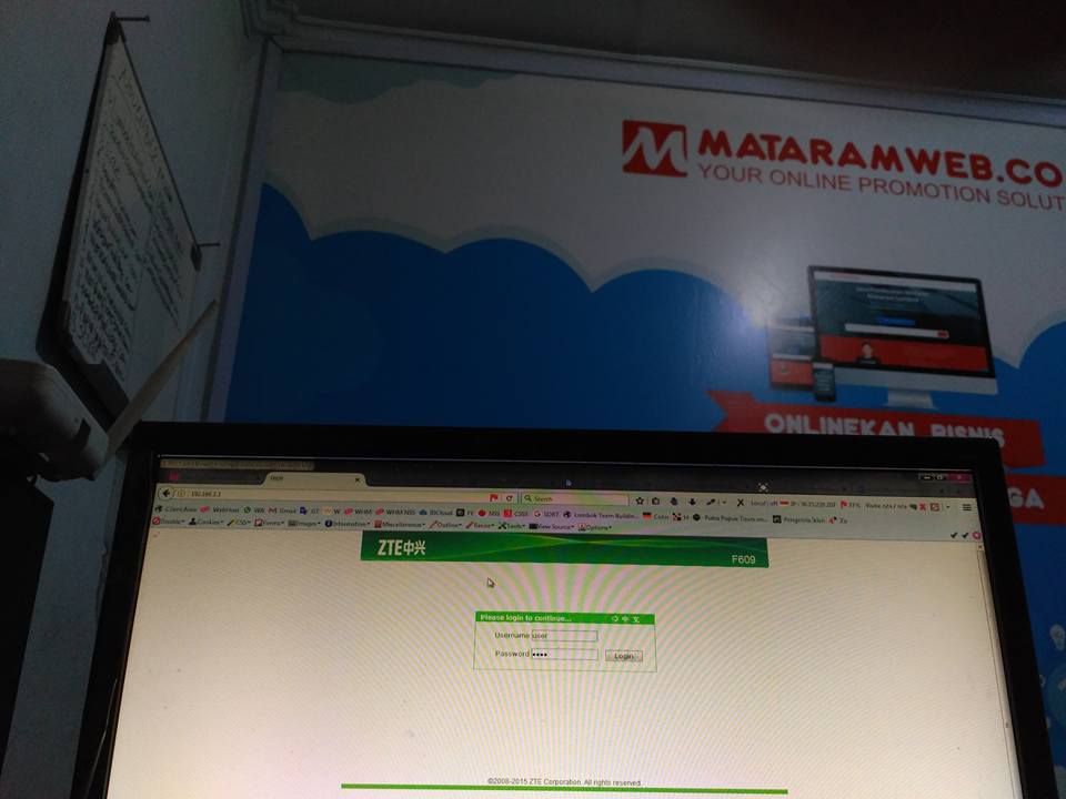 Cara reset password modem ZTE F609 | Mataram Web