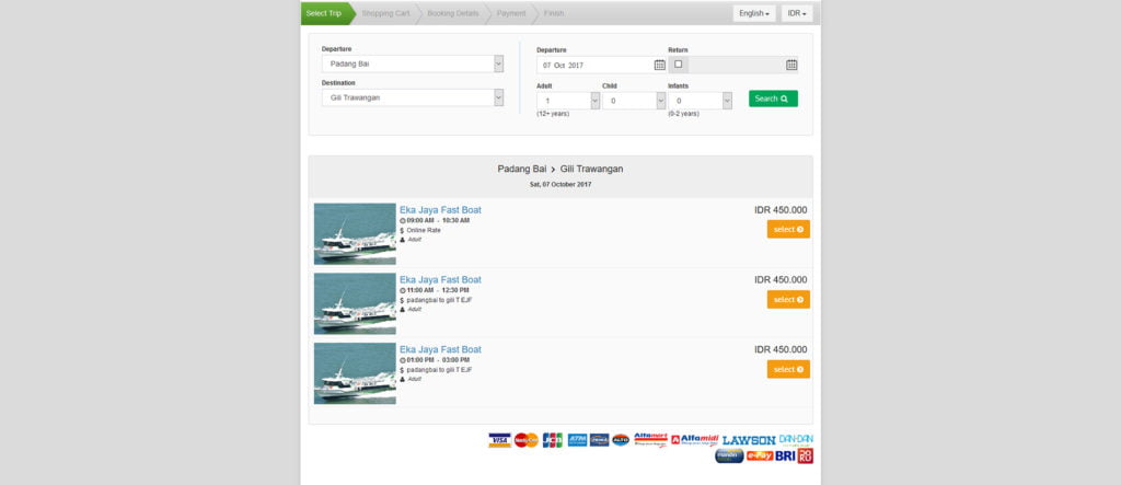 Jasa pembuatan website booking system fast boat bali lombok