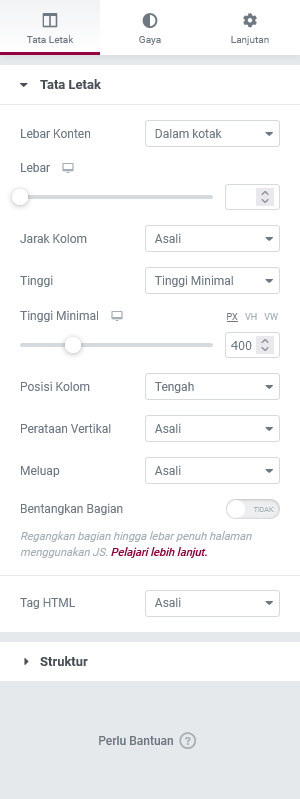 Tutorial Elementor Lengkap Video + Dokumen Bahasa Indonesia 6 bagian section