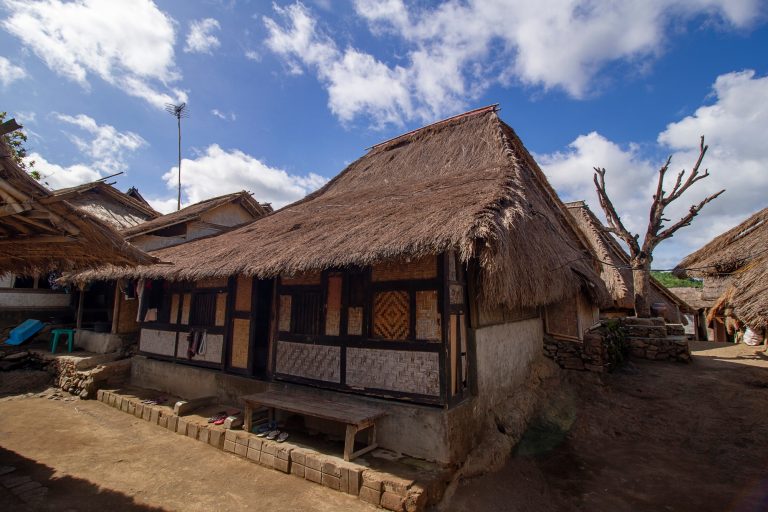 sasak tribe traditional house in sade village, Lombok, Indonesia